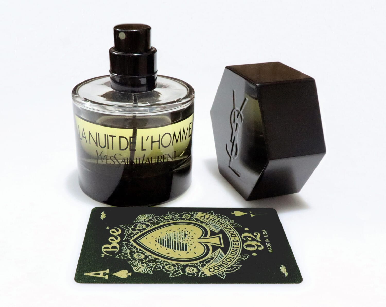 La Nuit de l'Homme, bottle, angle