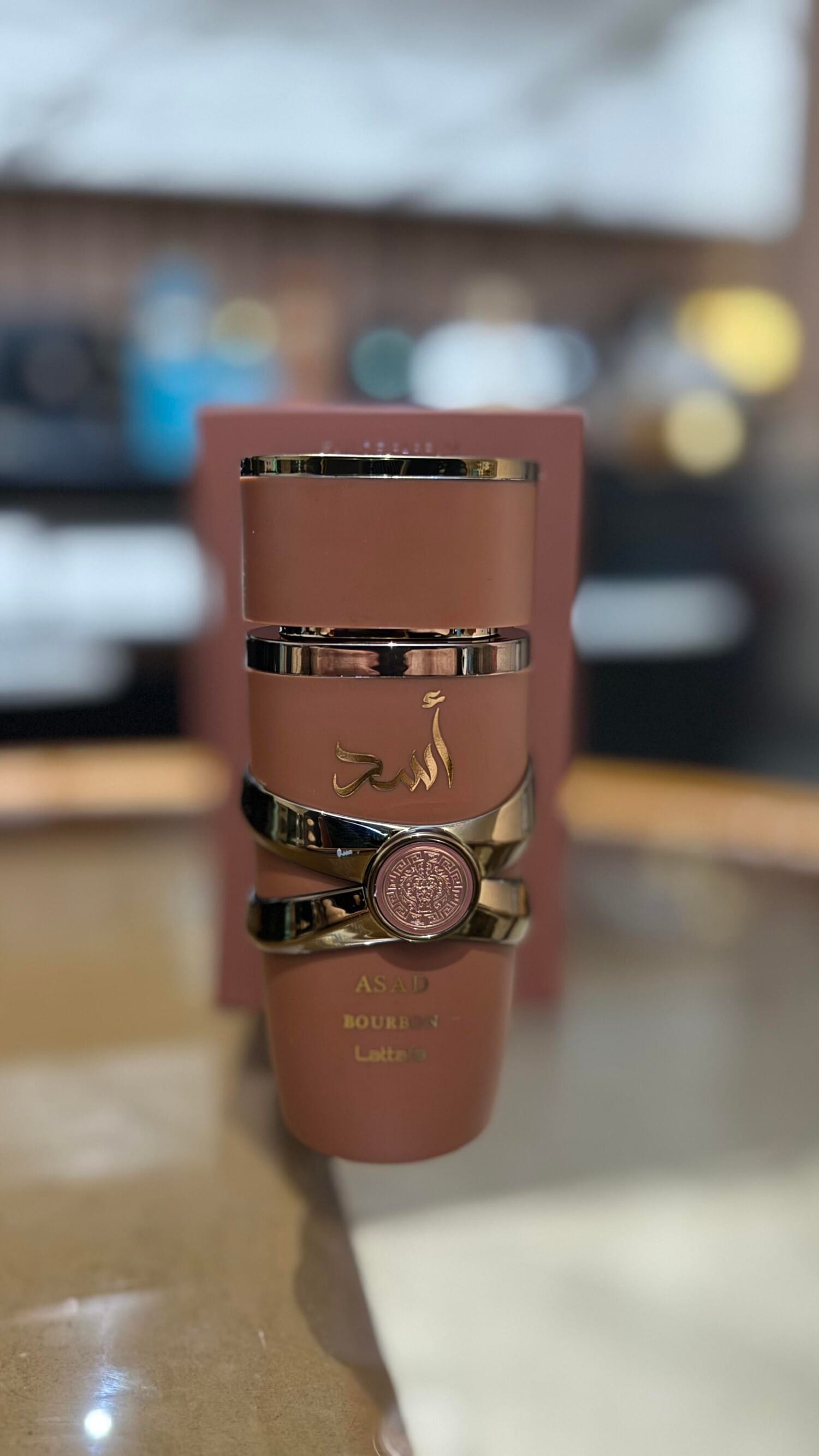 Asad Bourbon, bottle, angle