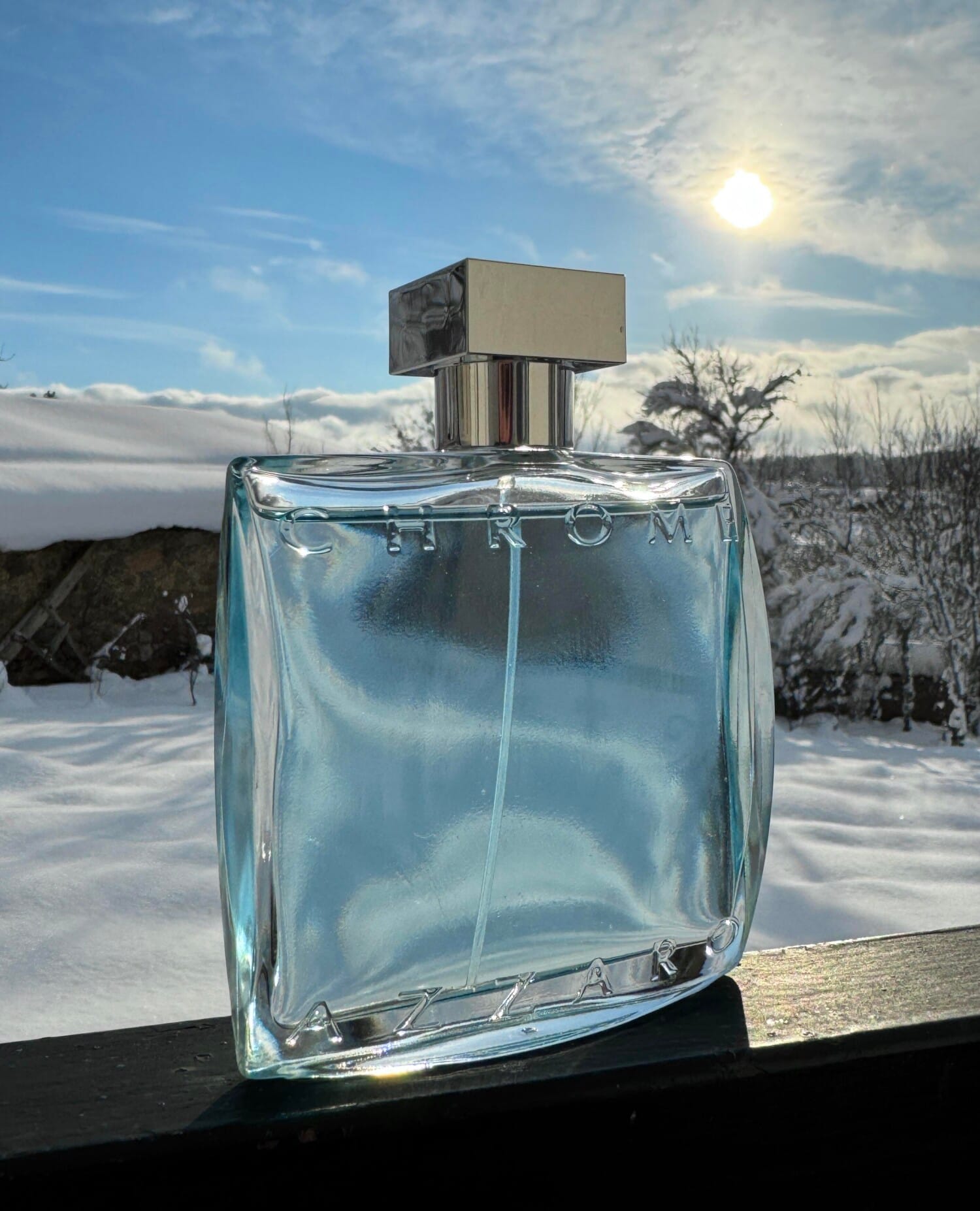 Chrome, bottle, angle