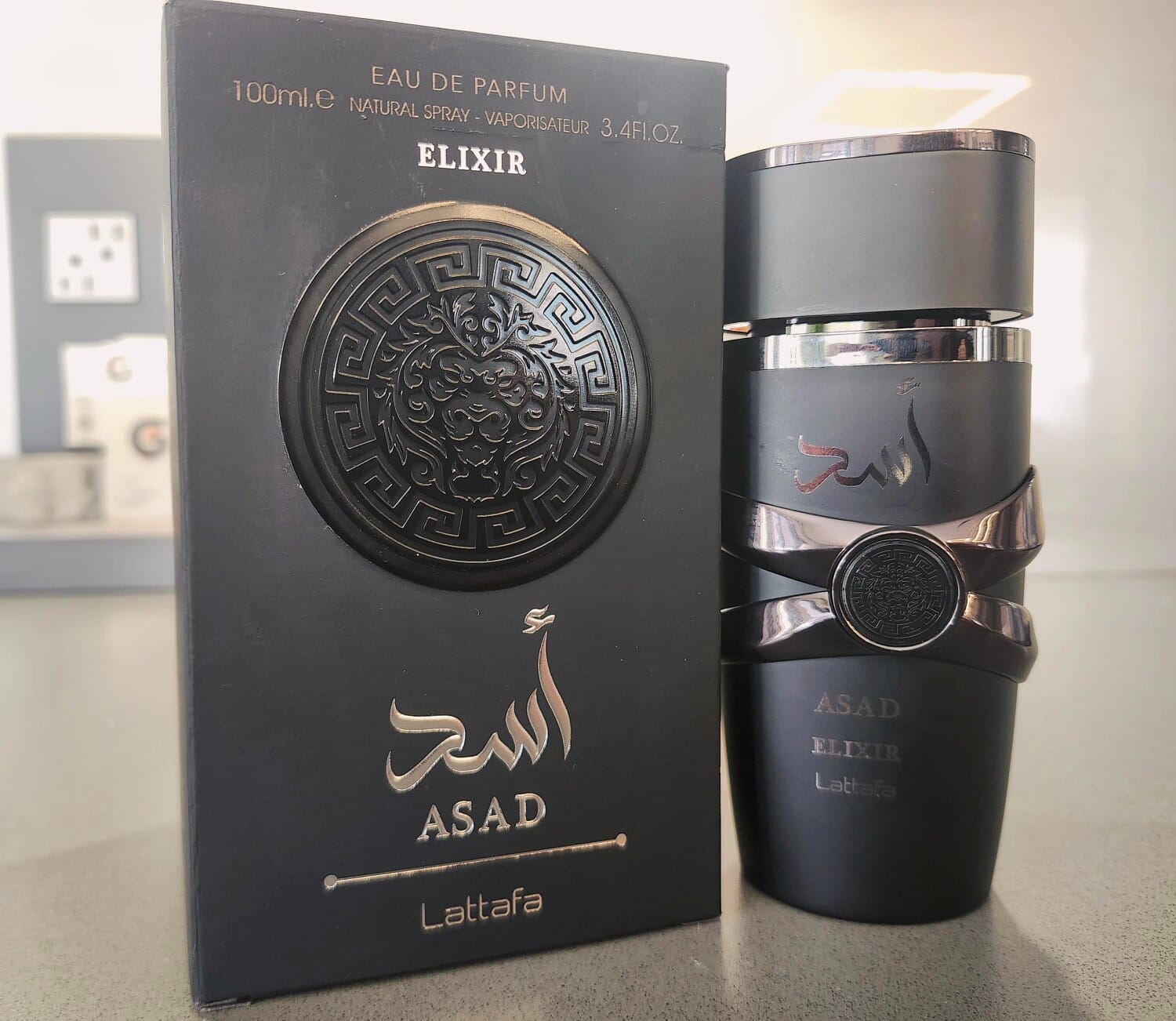 Asad Elixir, bottle, angle