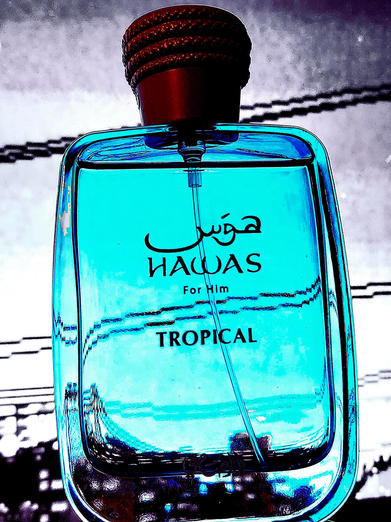 Hawas Tropical, bottle, angle