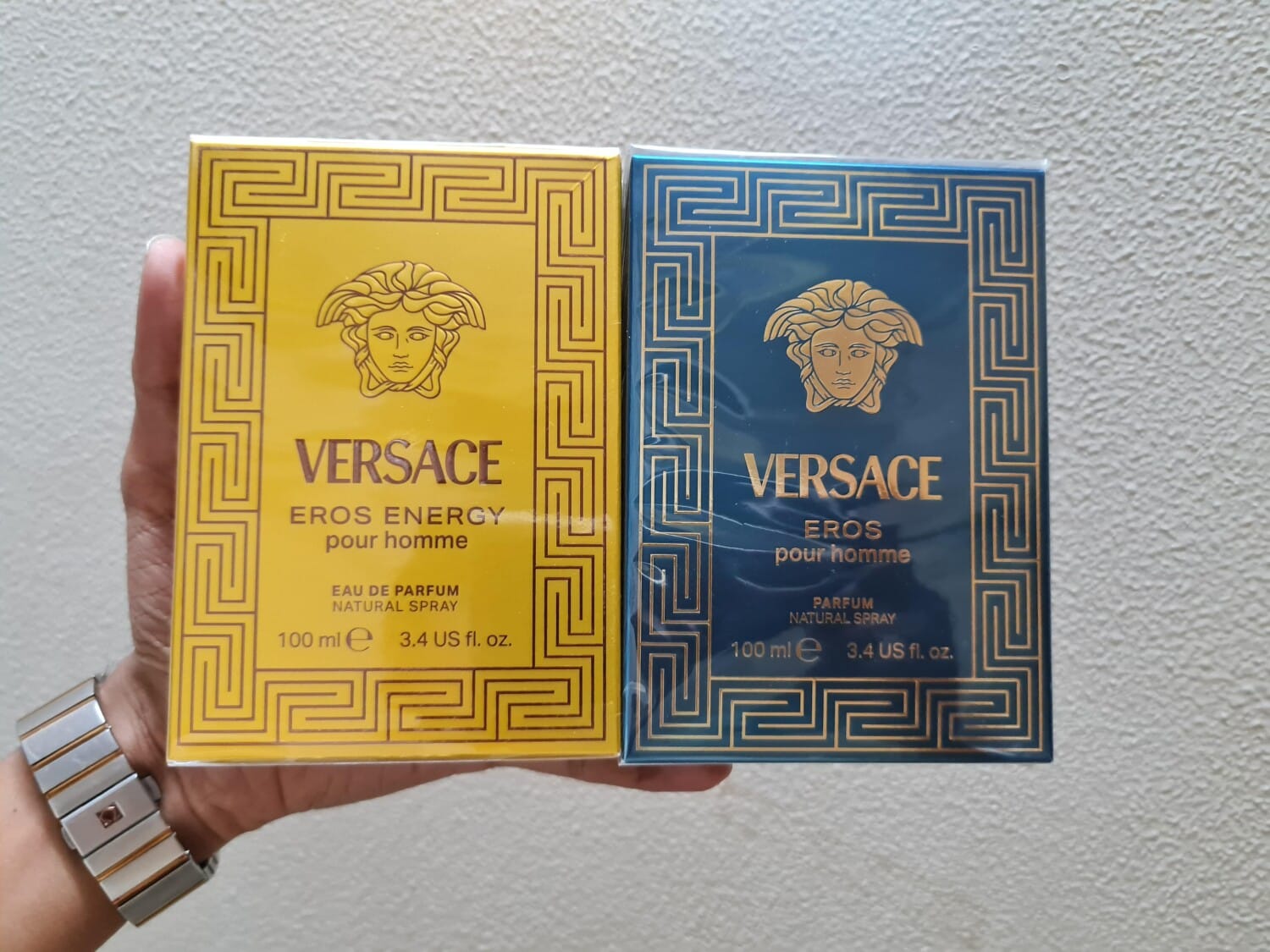 Eros Parfum, on-skin / lifestyle