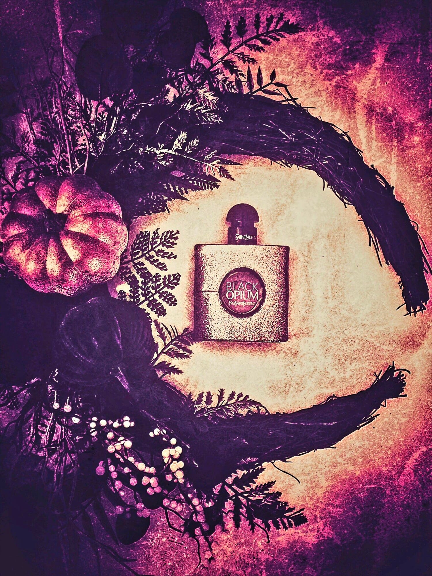 Black Opium Glitter, bottle, angle